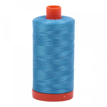 Load image into Gallery viewer, #threadAurifilKnotty Quiltershades of blue and turquoise - aurifil- Mako 50wt 1422ydsA1050-1320bright teal4# - Knotty Quilter
