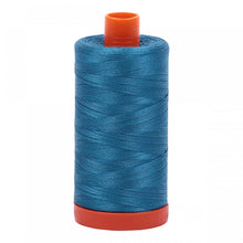 Load image into Gallery viewer, #threadAurifilKnotty Quiltershades of blue and turquoise - aurifil- Mako 50wt 1422ydsA1050-1125medium teal1# - Knotty Quilter
