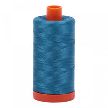 Load image into Gallery viewer, #threadAurifilKnotty Quiltershades of blue and turquoise - aurifil- Mako 50wt 1422ydsA1050-1125medium teal1# - Knotty Quilter
