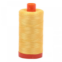 Load image into Gallery viewer, #threadAurifilKnotty Quiltershades of yellow - aurifil- Mako 50wt 1422ydsA1050-1135pale yellow2# - Knotty Quilter
