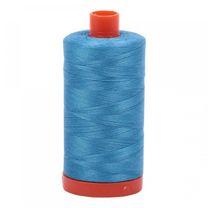 #threadAurifilKnotty Quiltershades of blue and turquoise - aurifil- Mako 50wt 1422ydsA1050-1320bright teal4# - Knotty Quilter